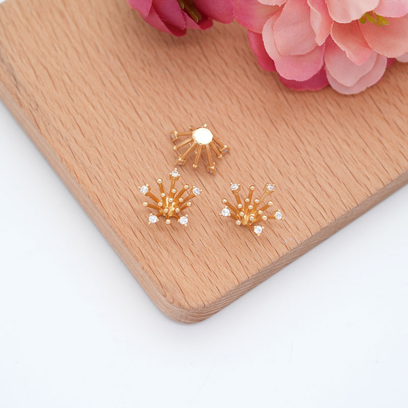 10 ミリメートル電気メッキ色保持ジルコン花の芯花の芯フラワートレイ diy イヤリングヘアピンタッセルジュエリーアクセサリー材料|undefined