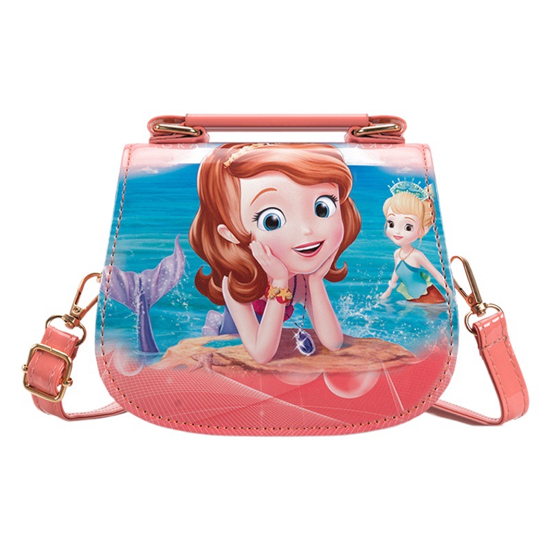 Wholesale New Trendy Fashion Children's Bags Cartoon Cute Girls Princess Bags Double Shoulder Pu Single Shoulder Crossbody Small Bags