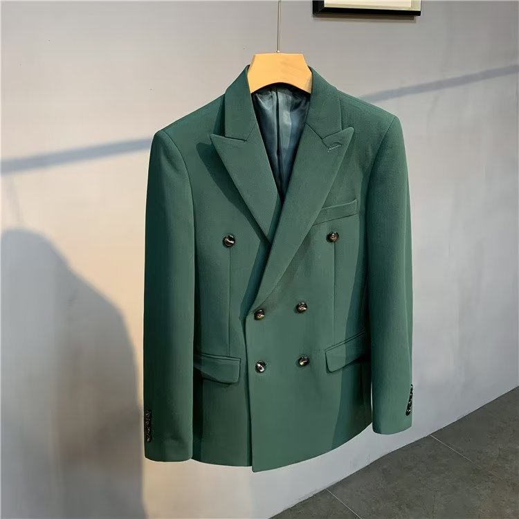 Blazer uomo doppio petto slim fit giacca elegante da uomo_voghion.com
