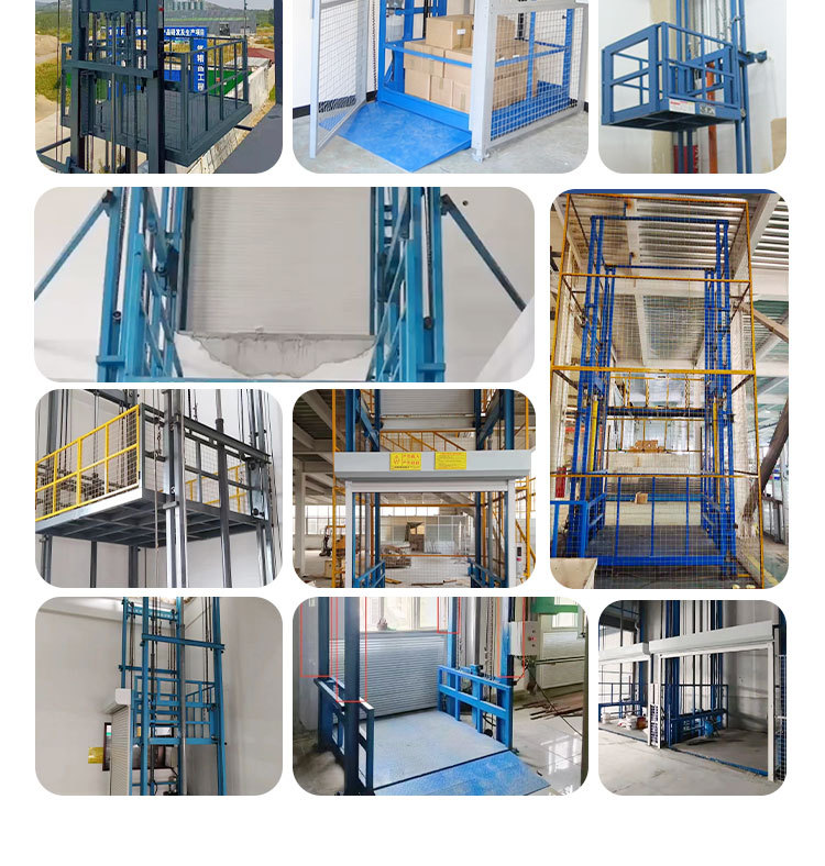 Electric Hydraulic Lifting Platform with a Load Capacity of 3 Tons, Single-Rail and Double-Rail Cargo Lift, Simple Rail-Type Cargo Elevator