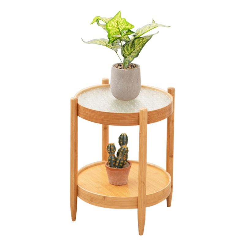 Flor soporte piso interior Begonia flor vidrio templado redondo flor combinación simple moderna flor tienda de flores soporte de exhibición