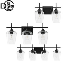 亚马逊跨境美式复古工业风酒杯玻璃铁艺壁灯浴室梳妆台镜柜镜前灯