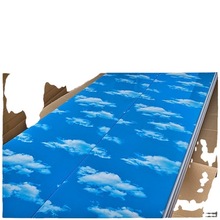 PVC长条蓝天白云吊顶扣板自装棚顶材料浴室卫生间塑料天花装饰板