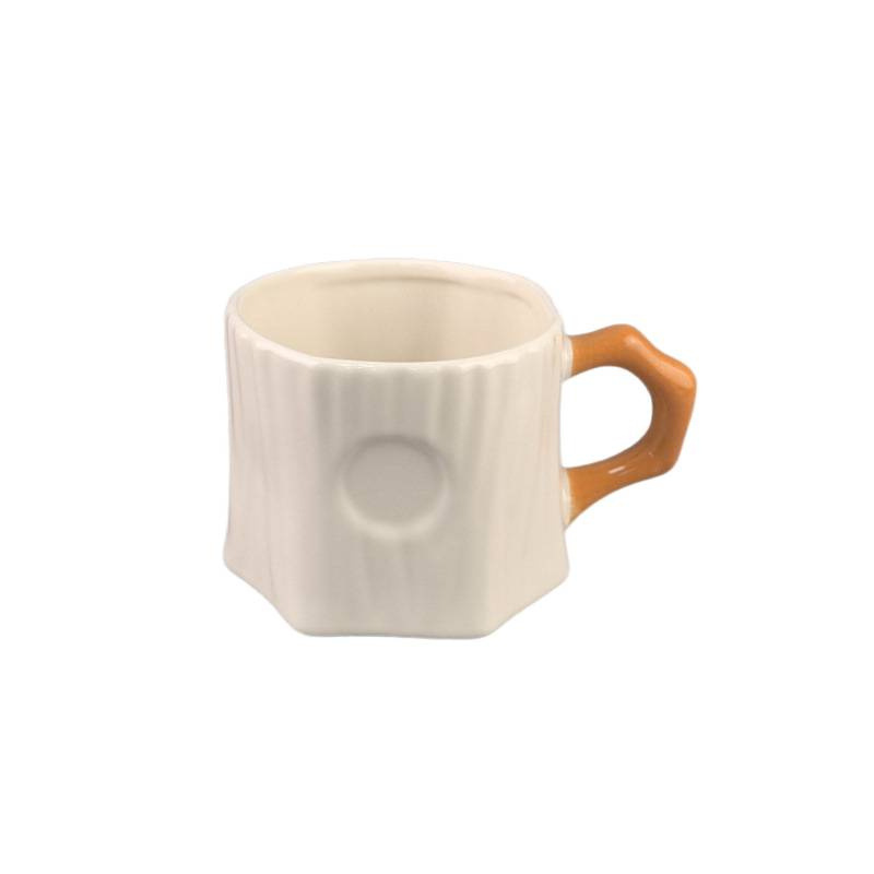 Temperatura media otoño bosque serie de tazas de café de cerámica lindo dibujo animado estilo de tronco de taza de oficina en el hogar
