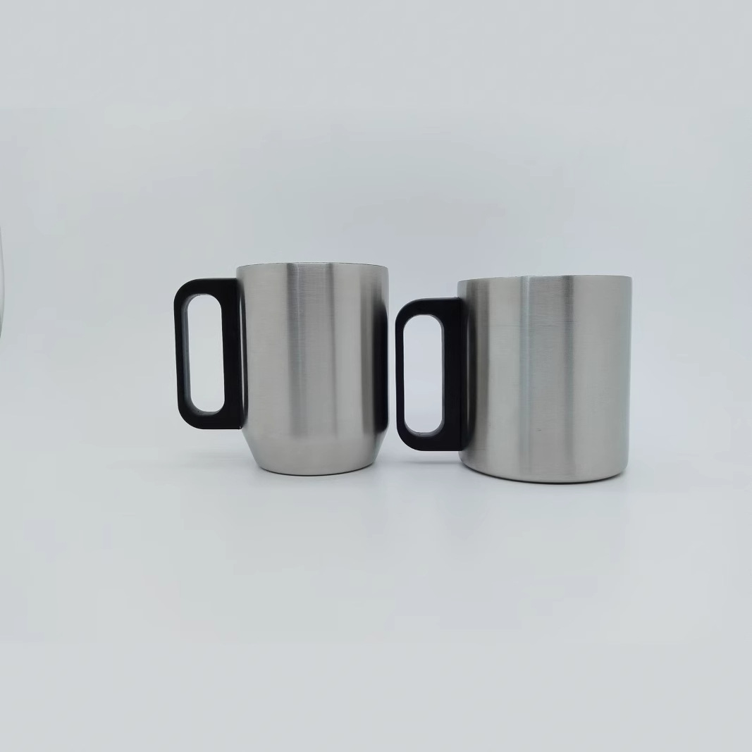 Nueva taza de acero inoxidable 304 taza de montaña portátil al aire libre simple taza de agua de oficina taza de café doble al por mayor