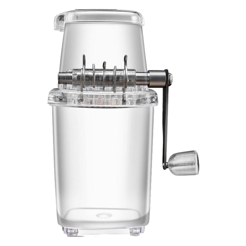 Amazon Cross-Border European and American Small Household Manual Ice Crusher Transparent Multi-Purpose Hand-Cranked Ice Machine DIY