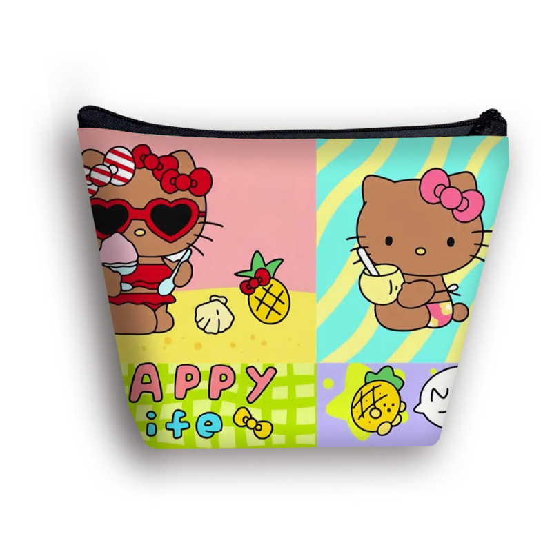 黑皮HelloKitty化妆包印花儿童洗漱包旅行女生简约收纳包包包批发|undefined
