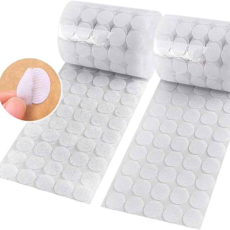 Dot Adhesive Velcro Double-Sided Strong Hook and Loop Fasteners Self-Adhesive Traceless for Car Use Sofa Cushion Bed Sheet Fixing with Adhesive Backing