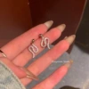 Metry Valve Female Snake Earrings -A1365 Silver
