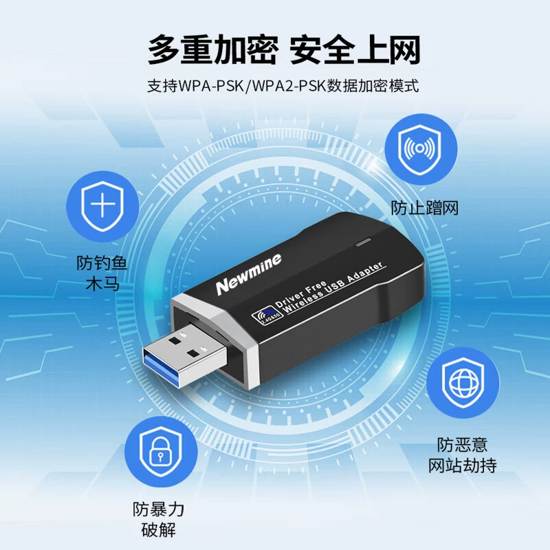 Newmine D650/Mini-1300M — беспроводная сетевая карта-приёмник Wi‑Fi (без драйверов)