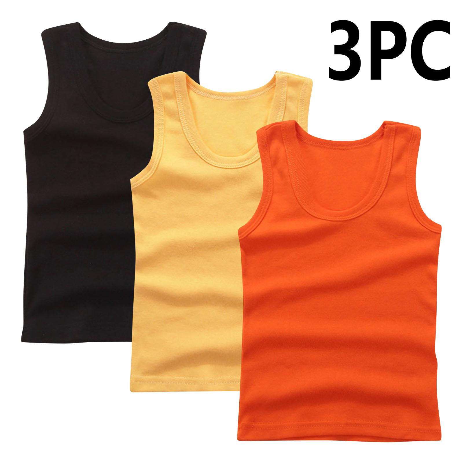 DK tank top-orange+yellow+black