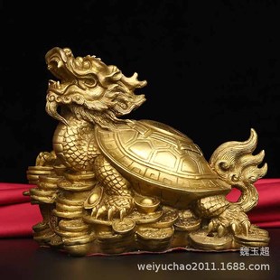 Pure Copper Bagua Dragon Turtle Ornaments Large Dragon Turtle Money Bagua Dragon Turtle Home Living Room Office Opening Decoration