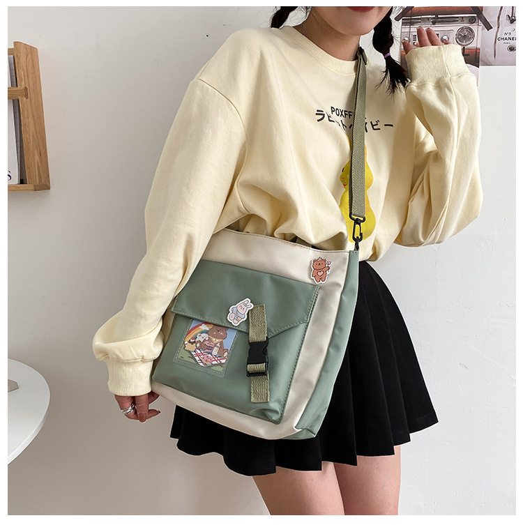 Fashion Contrast Color Shoulder Messenger Bag Wholesale display picture 4