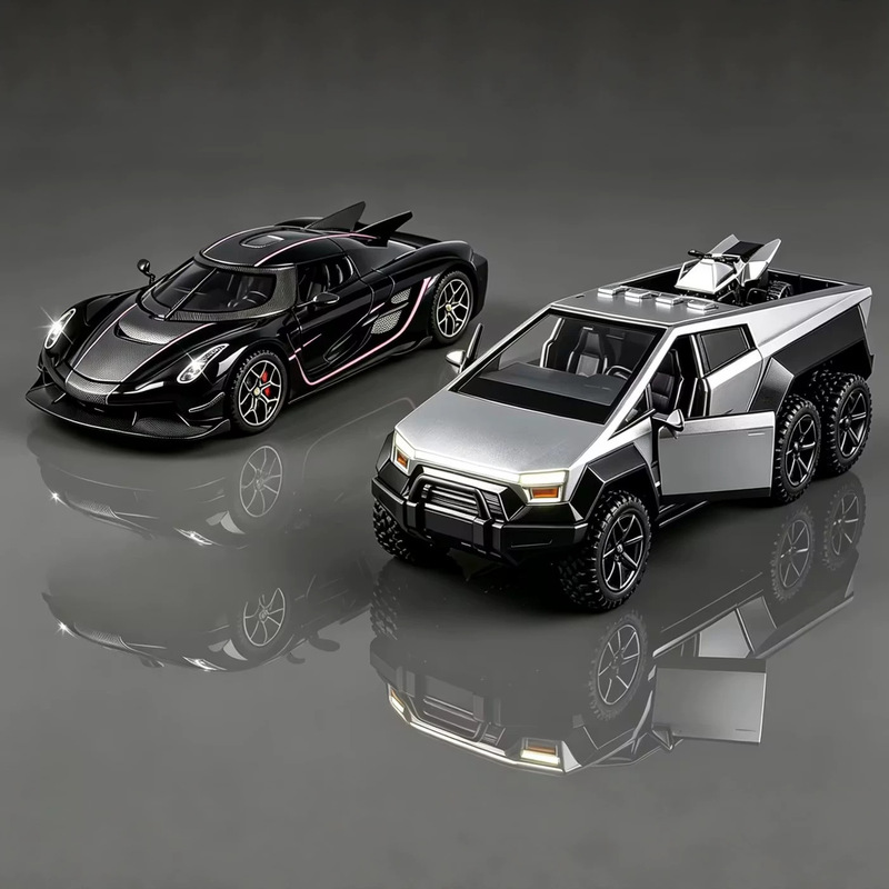 Simulation Toy Car Model with Sound and Light, Openable Doors, Pull-Back Inertia Racing Car, Pickup Truck, Off-Road Vehicle, Small Car, Boys' Toy Car Simulation Toy Car Model with Sound and Light, Openable Doors, Pull-Back Inertia Racing Car, Pickup Truck, Off-Road Vehicle, Small Car, Boys' Toy Car