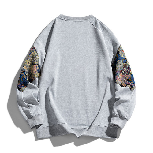Men's Thick Padded Crew Neck Sweatshirt, Trendy Brand, Loose Casual Youth Style, Versatile Korean Version, Large Size Base Layer Top