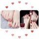 31 peach +13 wine red + bright oil + nail remover
