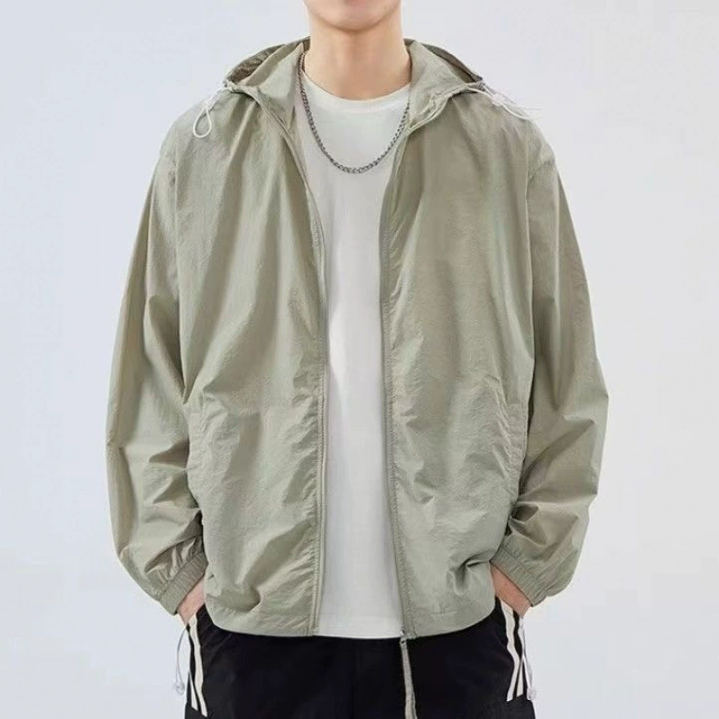 Солнцезащитная одежда, мужская новая ультратонкая уличная летняя куртка из ледяного шелка для рыбалки