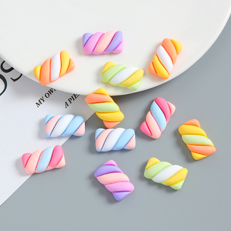 diy simulation gradient color cotton candy cream glue mobile phone shell material package handmade hair accessories resin accessories
