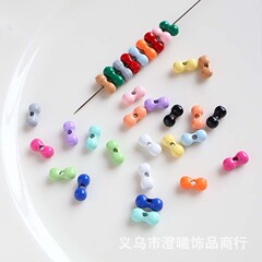 新商品の漆の合金のミニ穿孔の小さい骨の落花生のビーズの積み重ねの楽しみの縦の穴のDIYのネックレスのブレスレットの部品