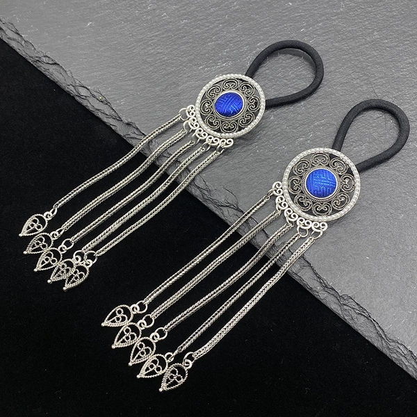 Style 2 antique silver fabric sapphire blue (one price)