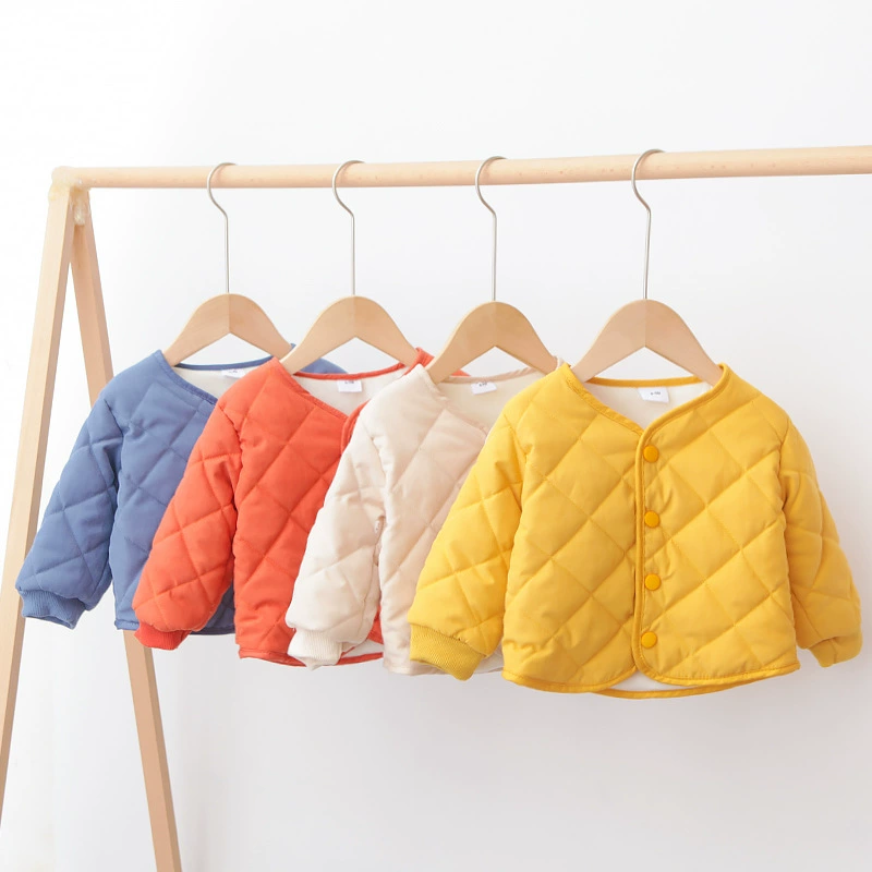 Children's quilted keep warm down jacket for men and women, western style
