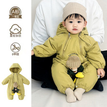 新起点服饰婴儿冬装棉衣宝宝冬季超萌爬服新生儿哈衣加厚外出抱衣