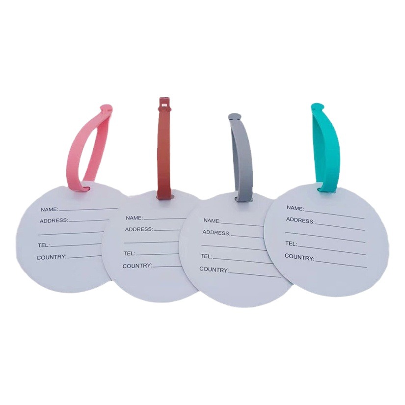 Manufacturer in stock round world map luggage tag luggage listing luggage information tag can be customized pattern LOGO