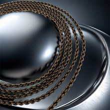 单晶铜 古铜4股编织 耳机升级线  咖啡DIY耳机线材 4股编织100芯