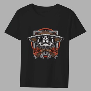 T-shirt Man's Street Trend Printing T-shirt Anime Kung Fu Wa