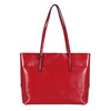 Two-color leather capacious trend one-shoulder bag, genuine leather