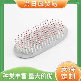 美发梳梳子柔软弹性胶皮方形梳气囊按摩梳梳子随身携带彩妆美妆梳