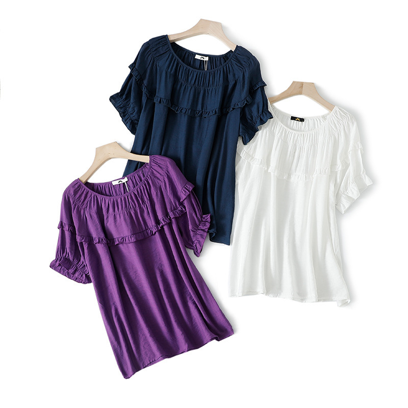 60-160kg Plus-Size Women's Casual Style Short-Sleeved T-Shirt for Summer, Loose Fit to Cover Slightly Chubby Figures, Thin Top for Layering