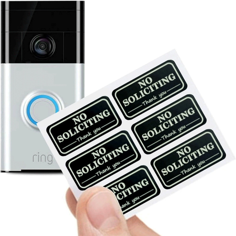 Foreign Trade Hot-Selling House No Solicitation Sign Dark Glow Sticker Doorbell Front Door Wall Window No Label Needed