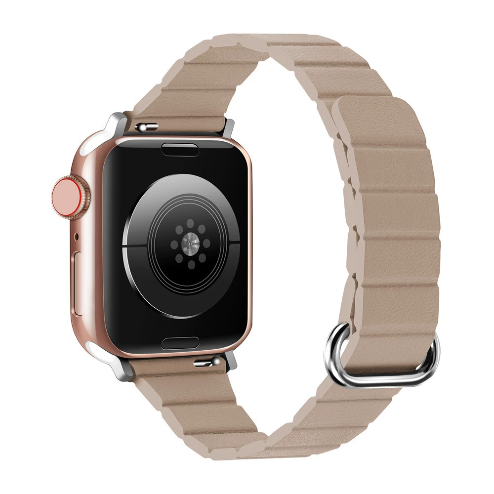 Подходит для iWatch8 Apple Watch S5678 капсула магнитная кожа Кожа Коробочный ремень Apple Watch8