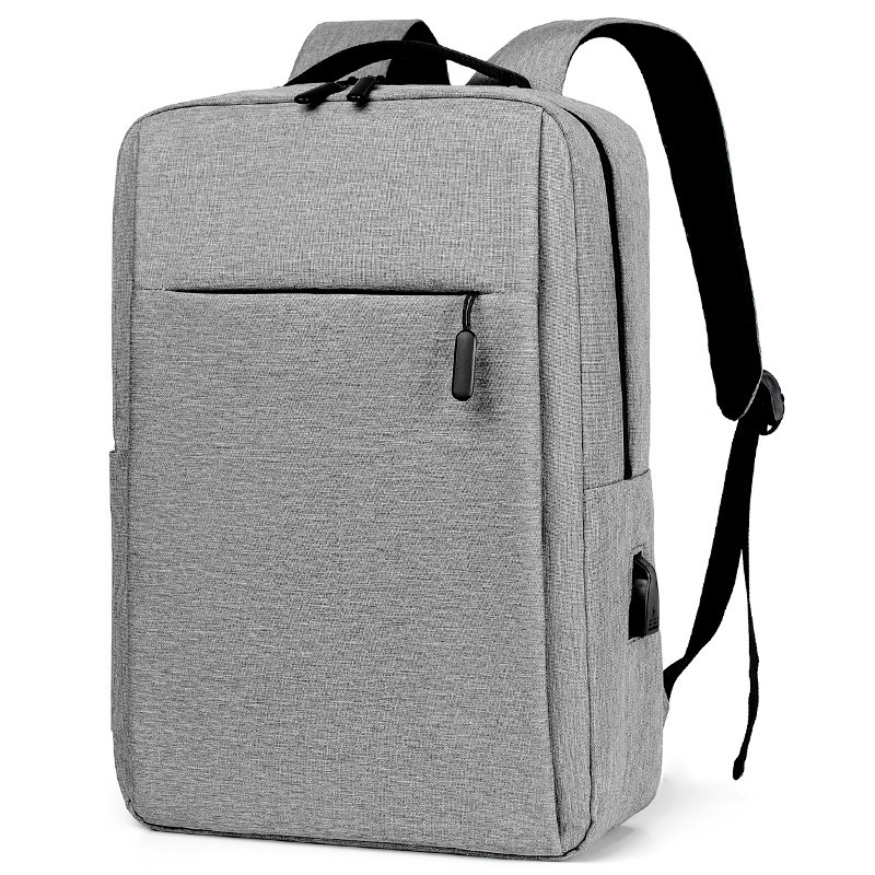 Mochila casual de gran capacidad de 17 pulgadas, bolso simple para computadora de negocios para hombres, carga USB, mochila de viaje de trabajo