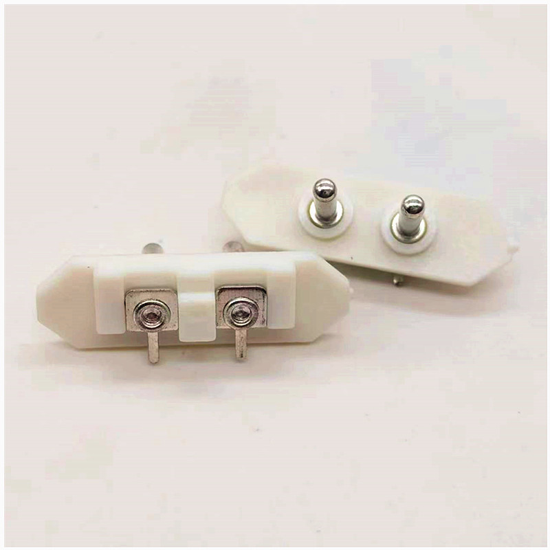 8字形 AC电源插座 2脚贴片 面膜仪 洁面仪电源插座白色两针 简易