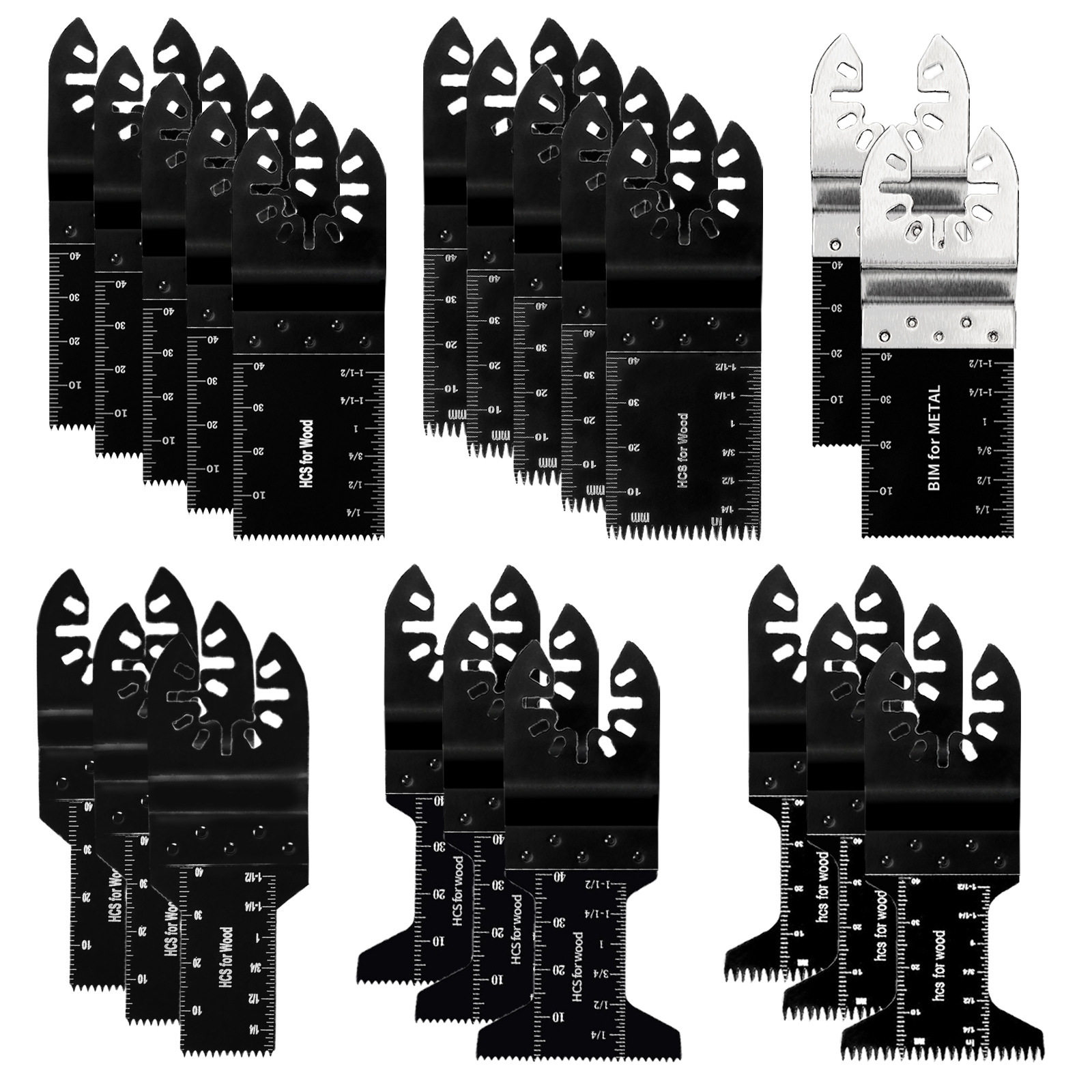 亚马逊跨境批发热销24件套万用宝摆动工具配件套装万用宝锯片