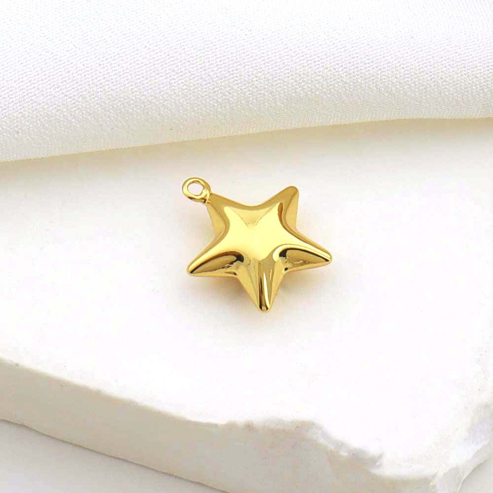4g Weight Pendant Jewelry Making Type 16 * 19mm Jewelry Making Size DIY Jewelry Accessories Classification 1 Piece Quantity Copper Material Star, Heart Shape Pattern All Seasons Season Polished Finish Plating Design Cute, Simple Style Style 1 Piece 16 * 19mm Copper Star Heart Shape Polished Pendant 17