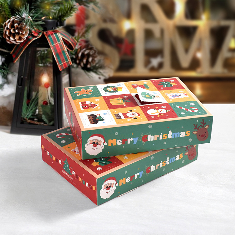 クリスマスブラインド箱趣味空紙箱現物スタンプ音楽自作サプライズプレゼント箱 (5pcs/バッグ) を加工する|undefined