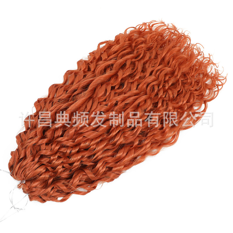 3-piece set of Jessica wavy spiral long curly hair 22inch crochet hair extensions in stock, popular European and American synthetic fiber