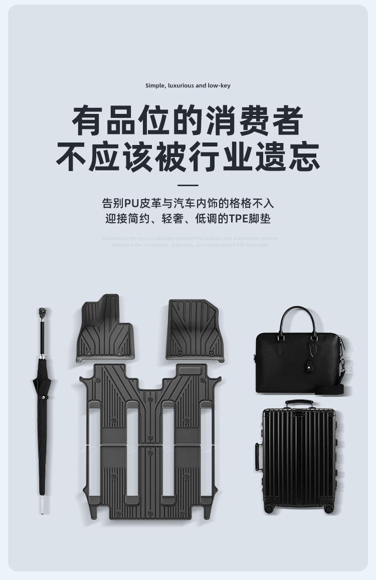 Car Floor Mats Waterproof TPE Floor Mats Trunk Mat Environmental Seat Backrest Pad for BYD Xia 2025