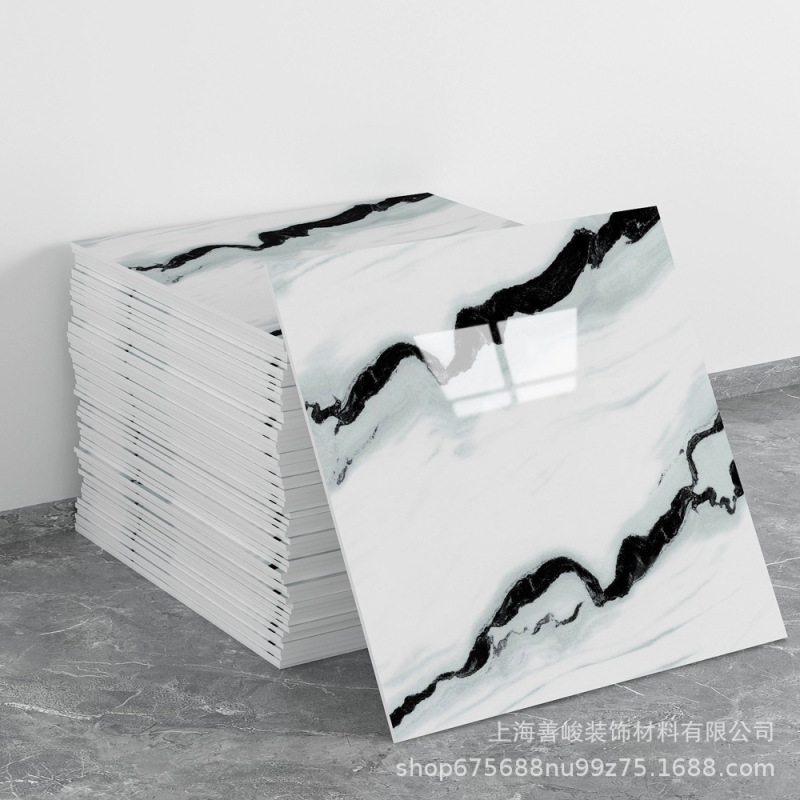 跨境出口批发30*30cm 仿瓷砖大理石纹自粘墙壁纸护墙板铝塑板贴纸|undefined