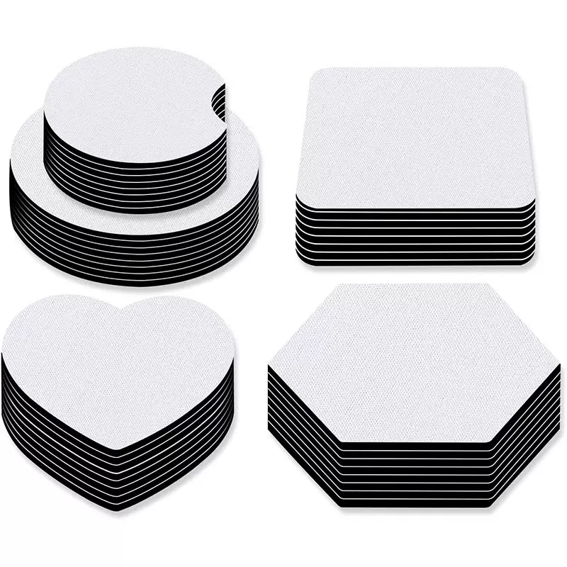 工厂现货潜水料纯白色汽车杯垫 热转印、热升华DIY涂鸦耗材Cup