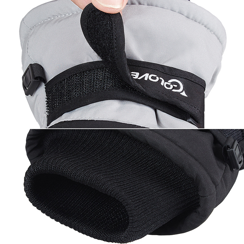 Invierno nuevos guantes de esquí hombres y mujeres coche eléctrico montar antideslizante impermeable pantalla táctil polar forrado guantes calientes al por mayor