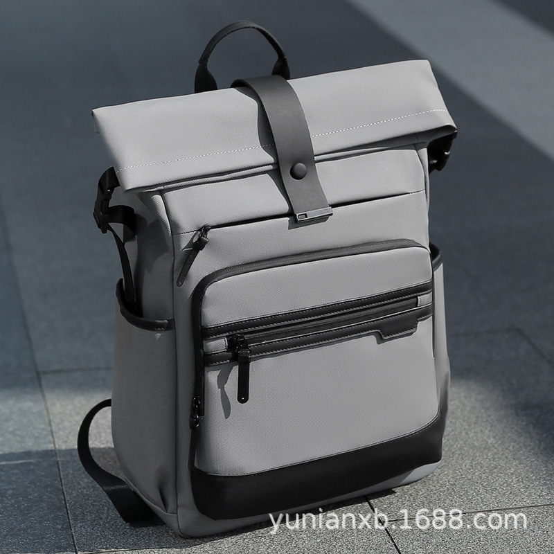 Cross-Border Manufacturer Large-Capacity Backpack, Universal Roll-Top Color-Blocked Computer Backpack, Casual Travel Backpack, Storage Backpack Cross-Border Manufacturer Large-Capacity Backpack, Universal Roll-Top Color-Blocked Computer Backpack, Casual Travel Backpack, Storage Backpack