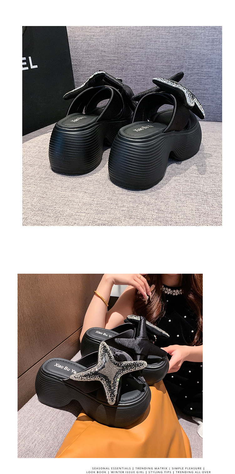 Women's 8.5 Cm Platform Sandals With Rhinestones Unique Fashionable Design Perfect For Skirts New Style_vogvips.com