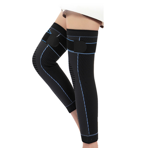 Extended warm knee pads knitted non-slip plush straps pressurized mugwort knee pads and leg covers
