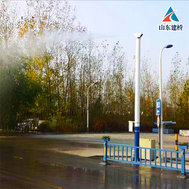 全自动雾桩喷淋系统 城市道路智能喷雾降尘设备