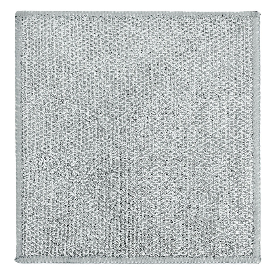 Solo trapo de seda de plata de doble cara reemplazo doméstico bola de acero plato paño cocina estufa alambre de acero paño de limpieza sin aceite