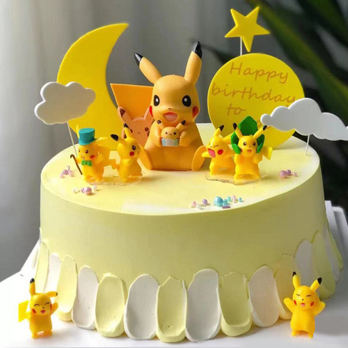 Internet celebrity lightning elf cake decoration ornaments children's birthday party cartoon pet toy dress-up plug-in